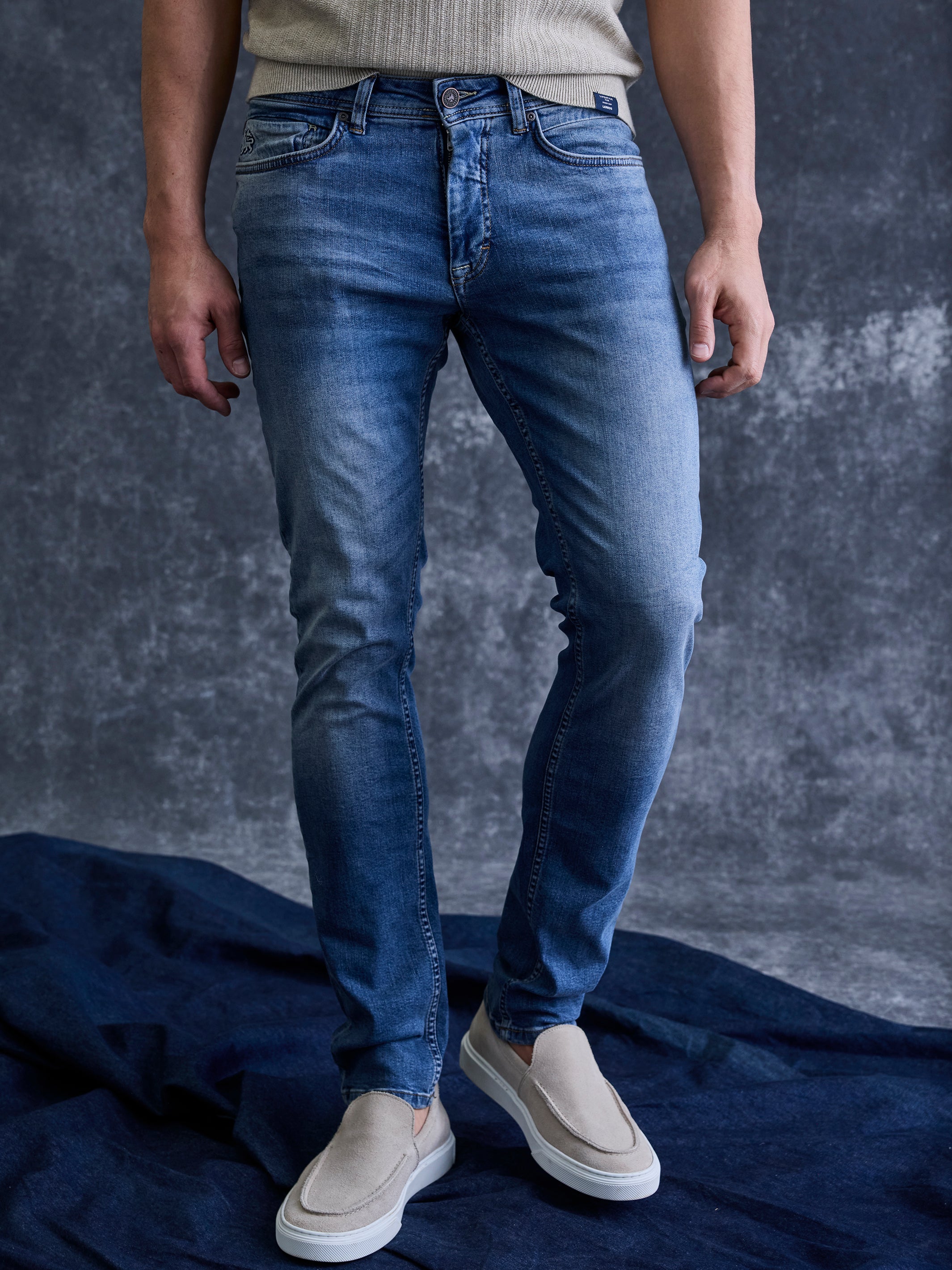 BAXTER 5-Pocket-Denim im Used-Look, RELAXED FIT, Comfort Stretch - LERROS