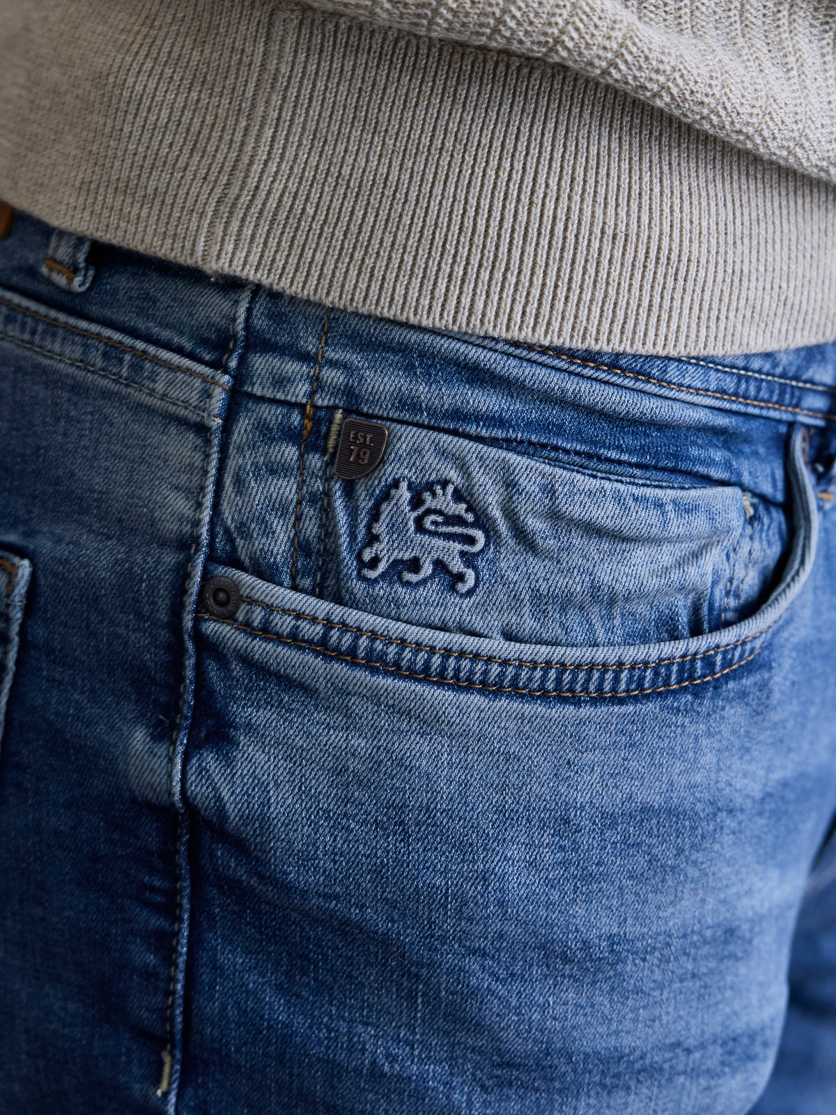 BAXTER 5-Pocket-Denim im Used-Look, RELAXED FIT, Comfort Stretch - LERROS
