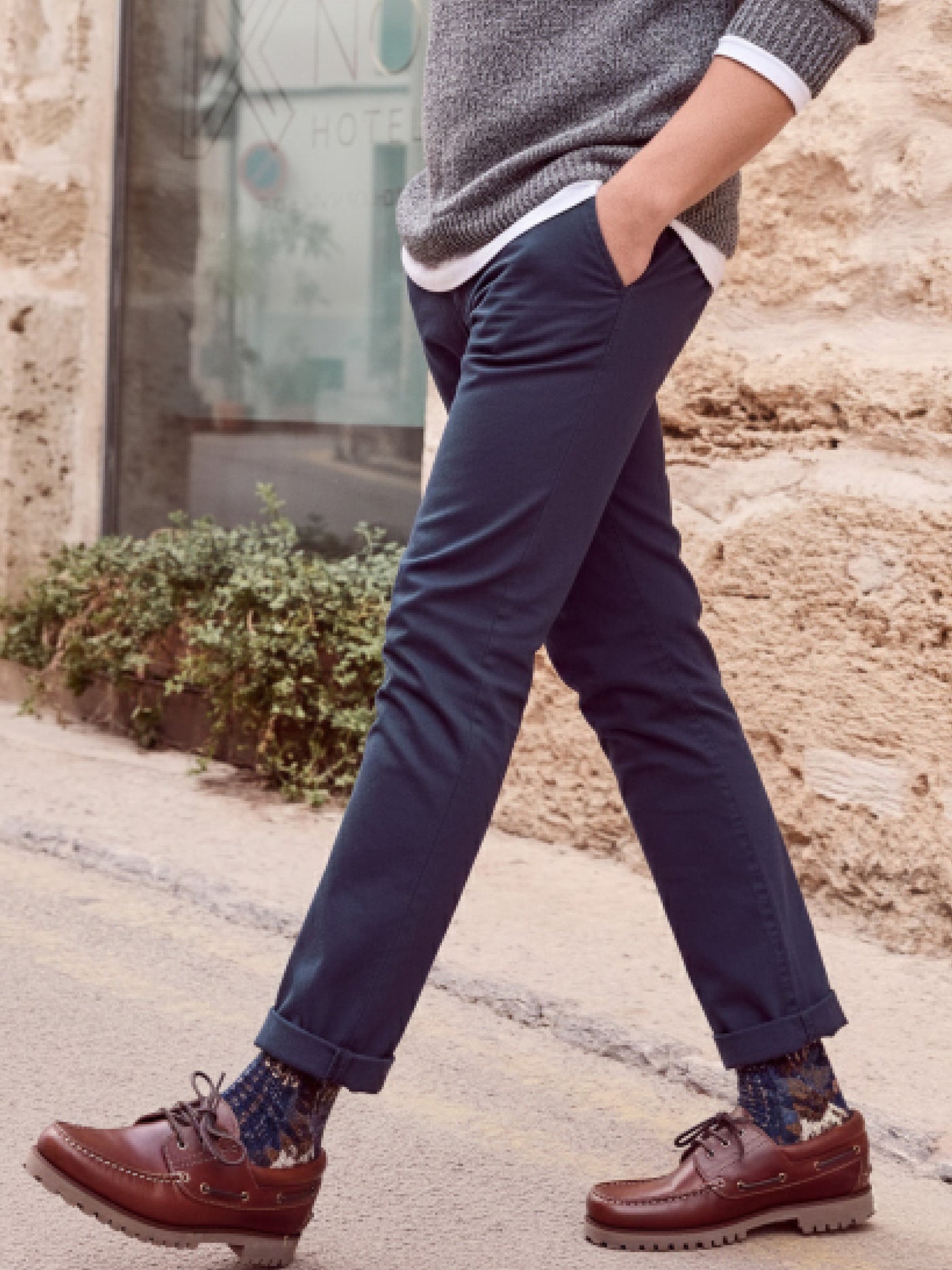 Chino mit Stretchanteil, Comfort Fit - LERROS