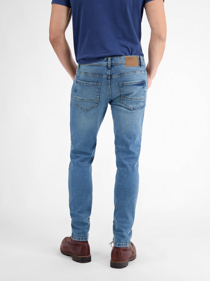 Qazel Vorrlon Men’s Skinny Jeans – Stretch Denim, Washed Blue, Slim Fit With Five Pockets - View #6