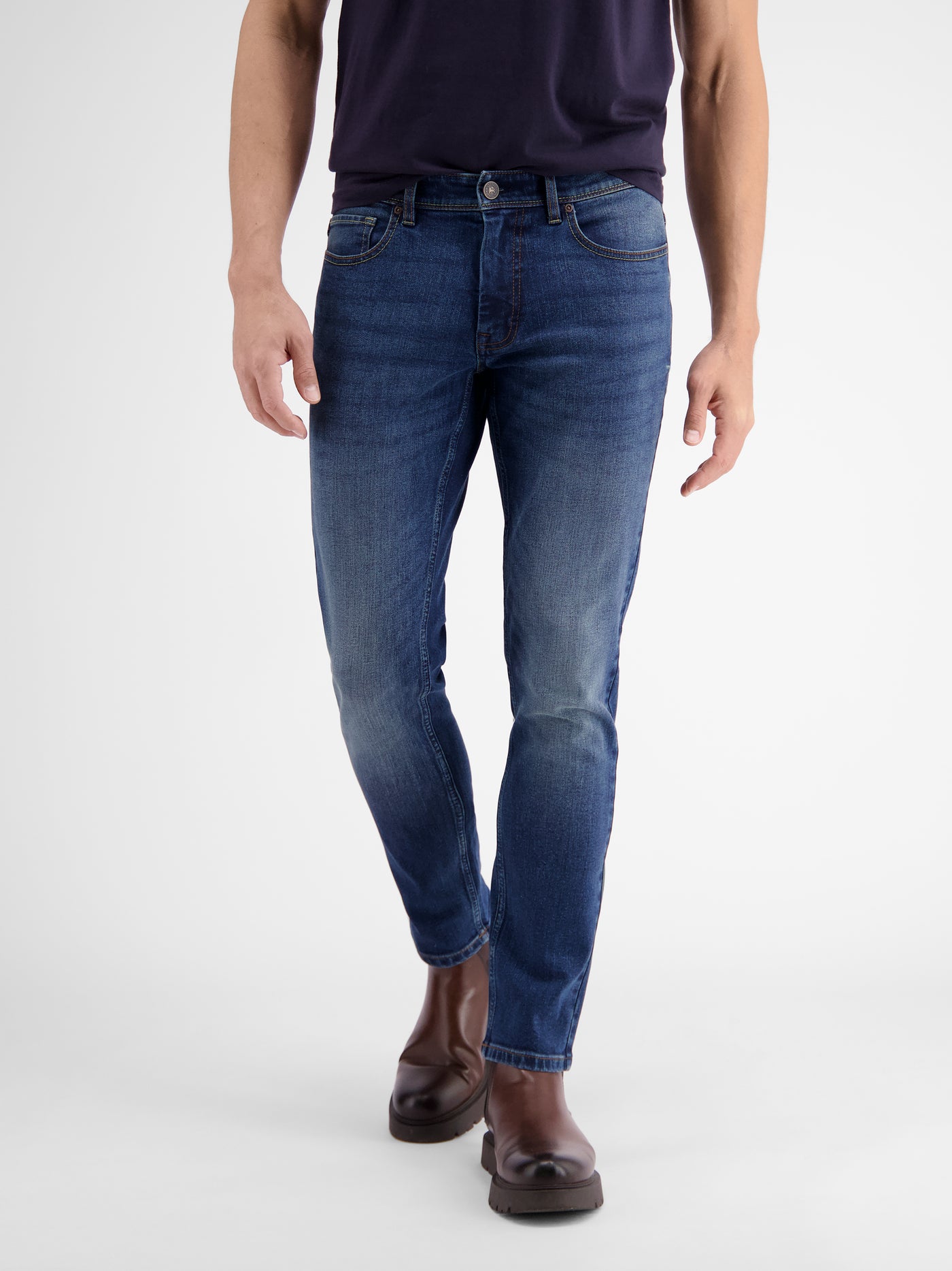 CONLIN 5-Pocket Stretch-Denim, SLIM FIT, unifarben - LERROS