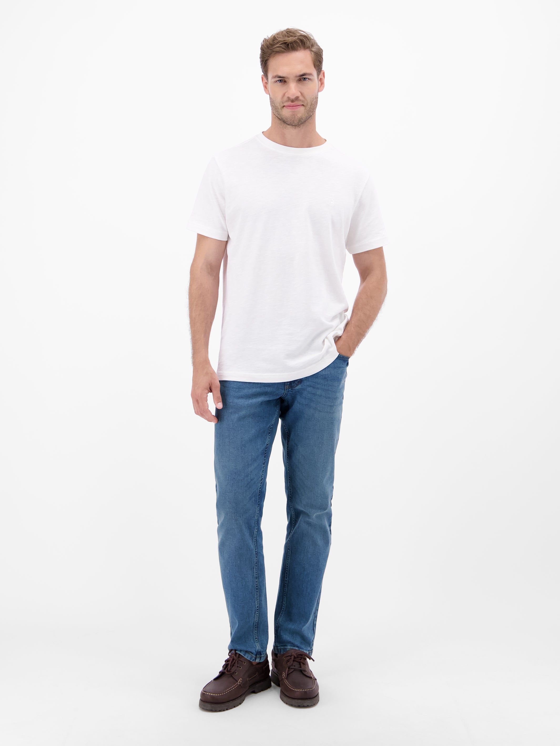 BAXTER 5-Pocket-Denim, RELAXED FIT, unifarben - LERROS