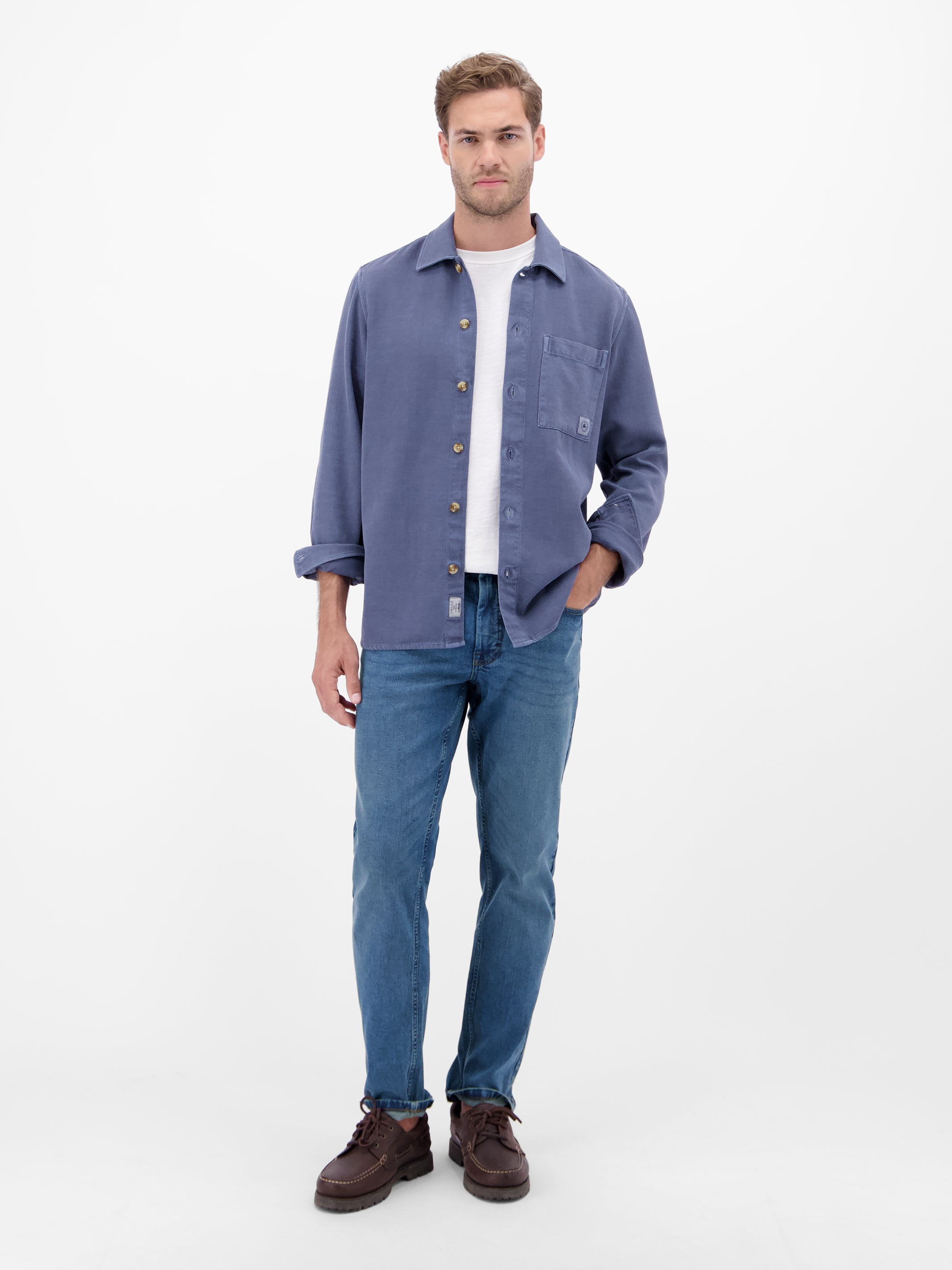 BAXTER 5-Pocket-Denim, RELAXED FIT, unifarben - LERROS