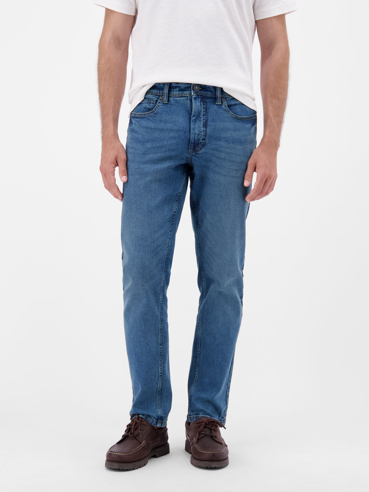 BAXTER 5-Pocket-Denim, RELAXED FIT, unifarben - LERROS