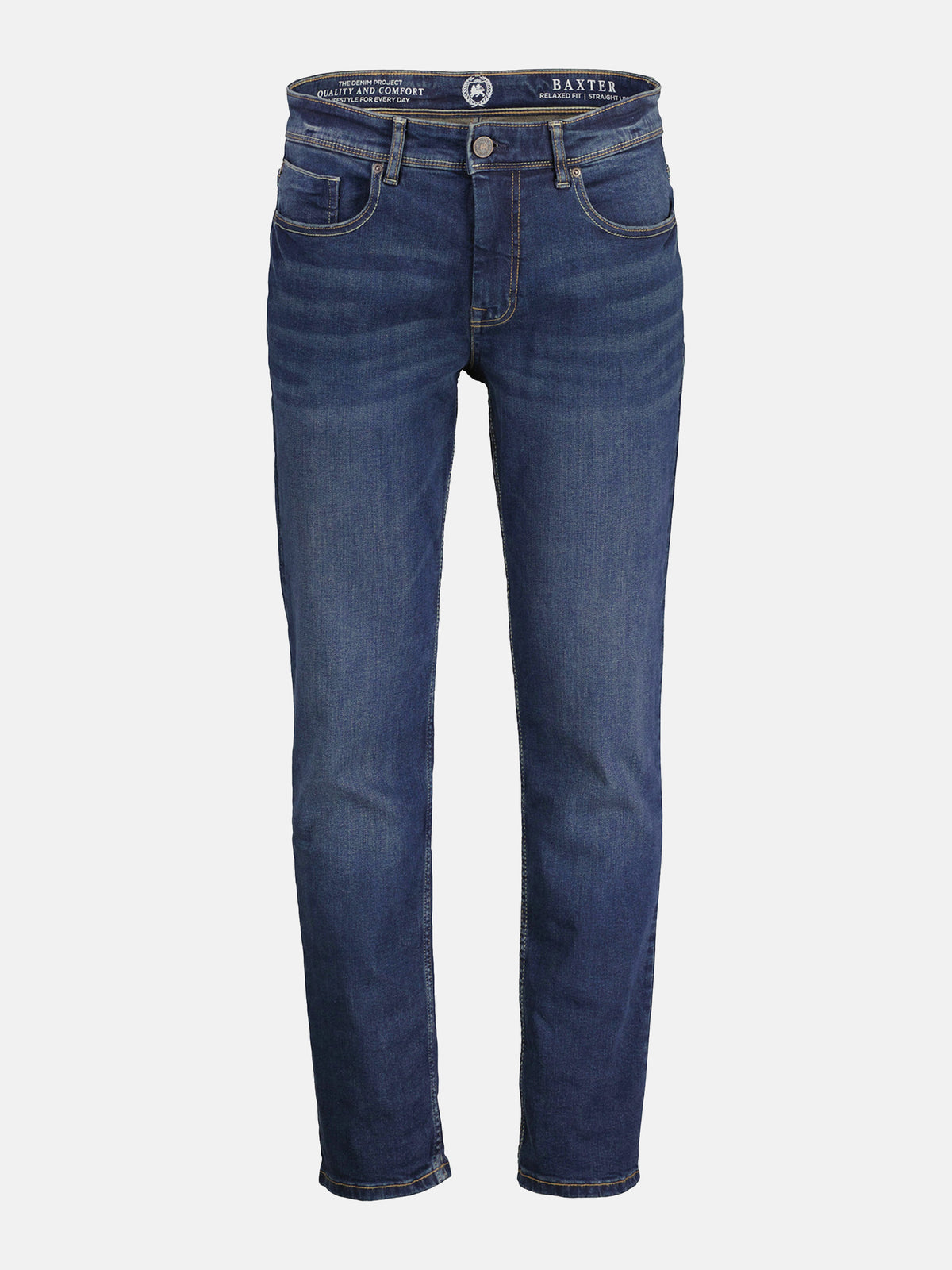 BAXTER 5-Pocket-Denim, RELAXED FIT, unifarben - LERROS