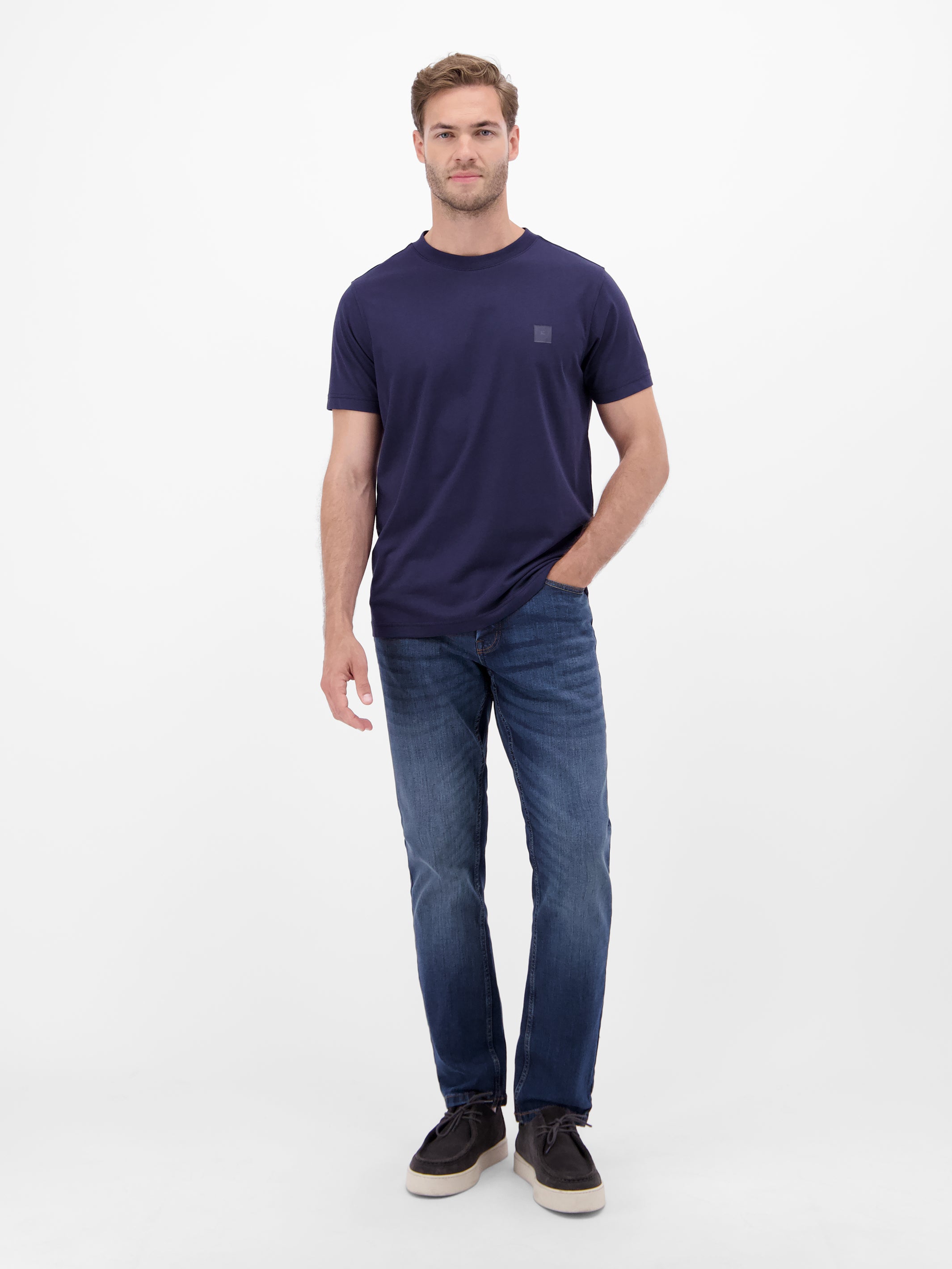 BAXTER 5-Pocket-Denim, RELAXED FIT, unifarben - LERROS