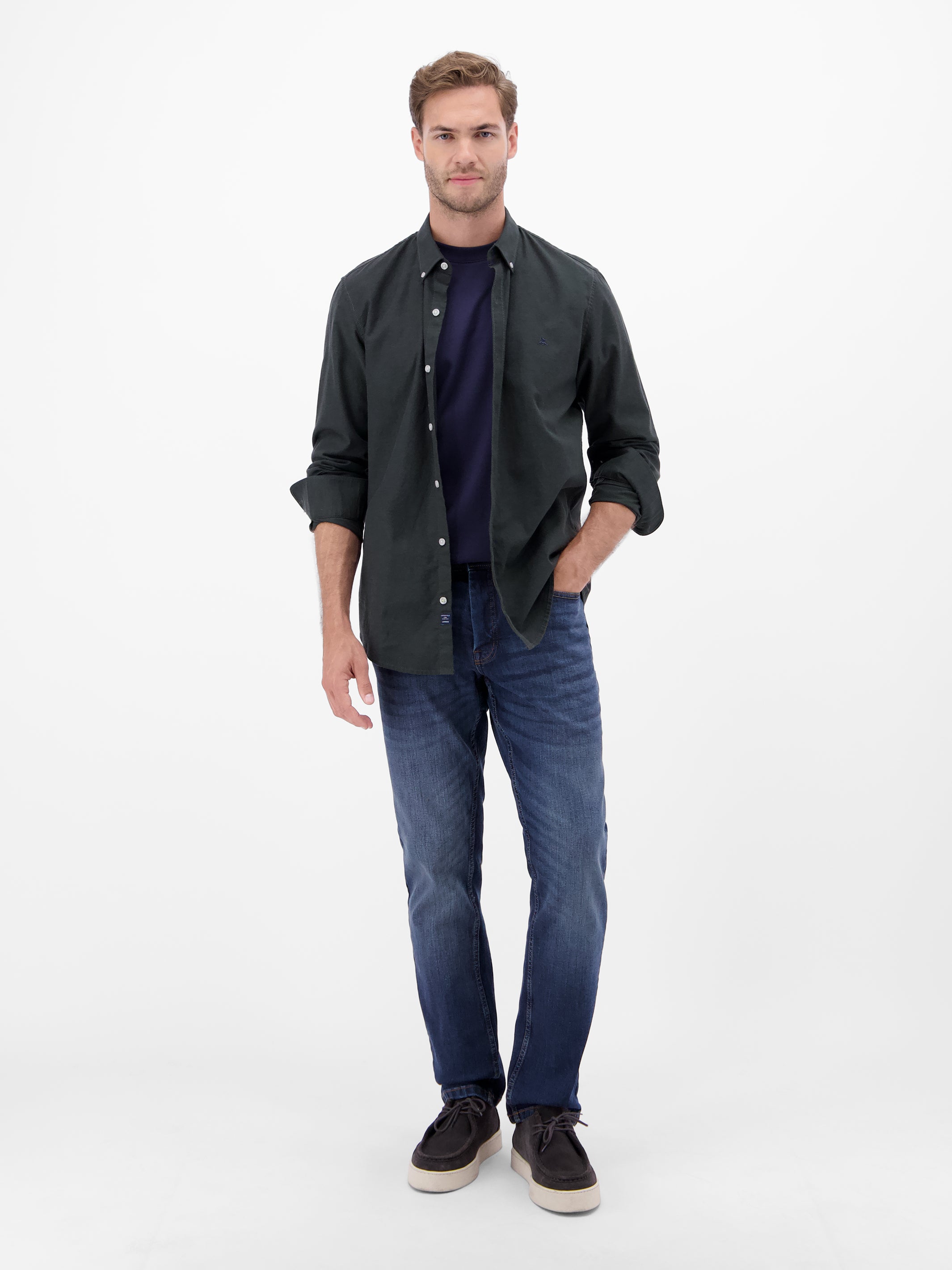 BAXTER 5-Pocket-Denim, RELAXED FIT, unifarben - LERROS