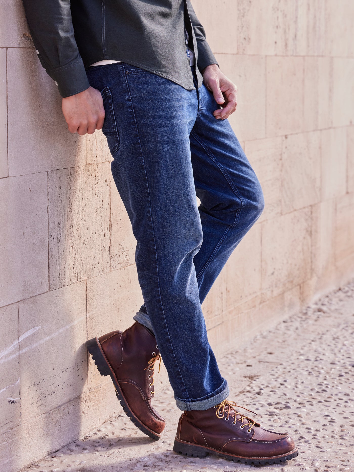 BAXTER 5-Pocket-Denim, RELAXED FIT, unifarben - LERROS