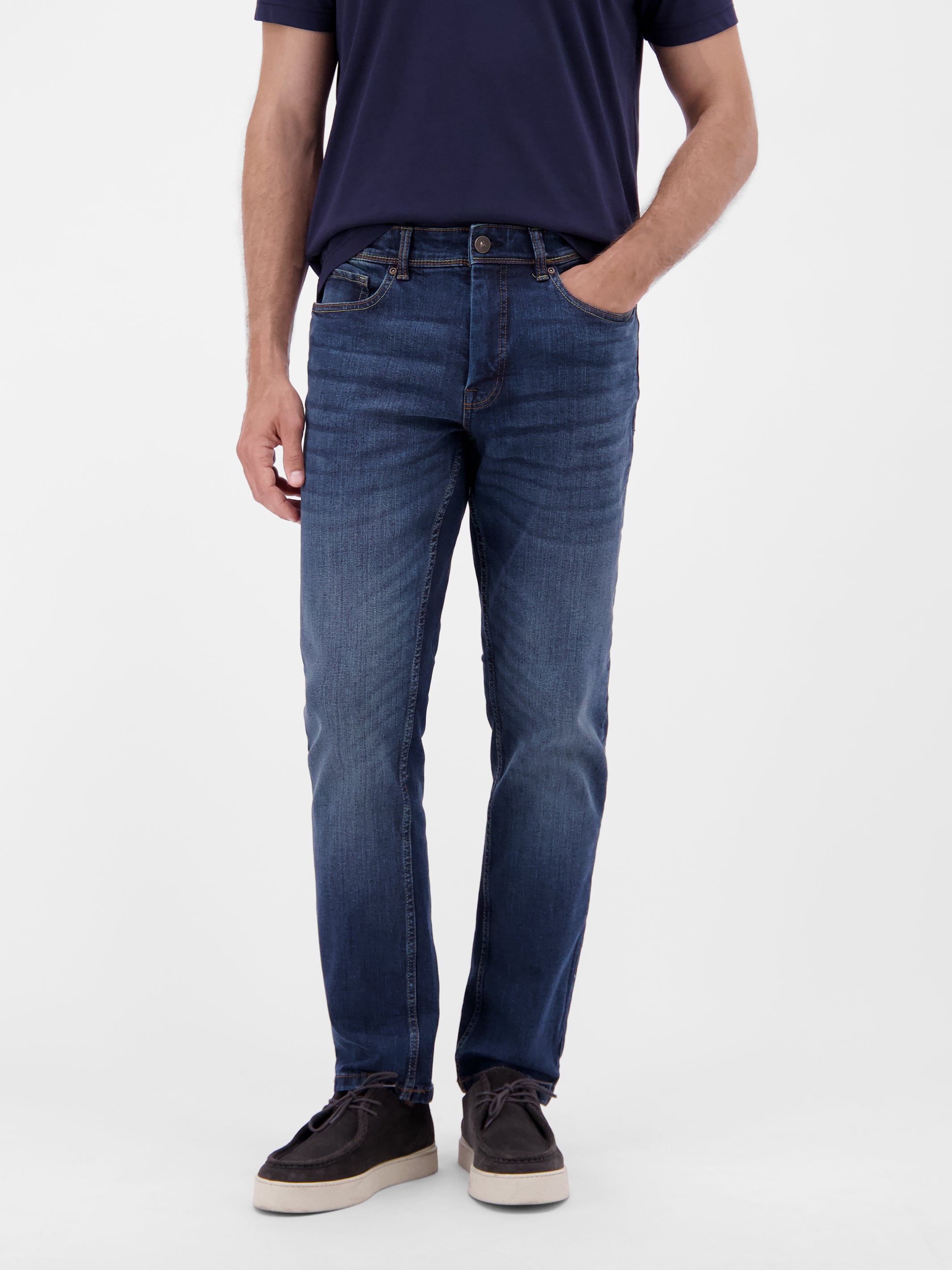 BAXTER 5-Pocket-Denim, RELAXED FIT, unifarben - LERROS