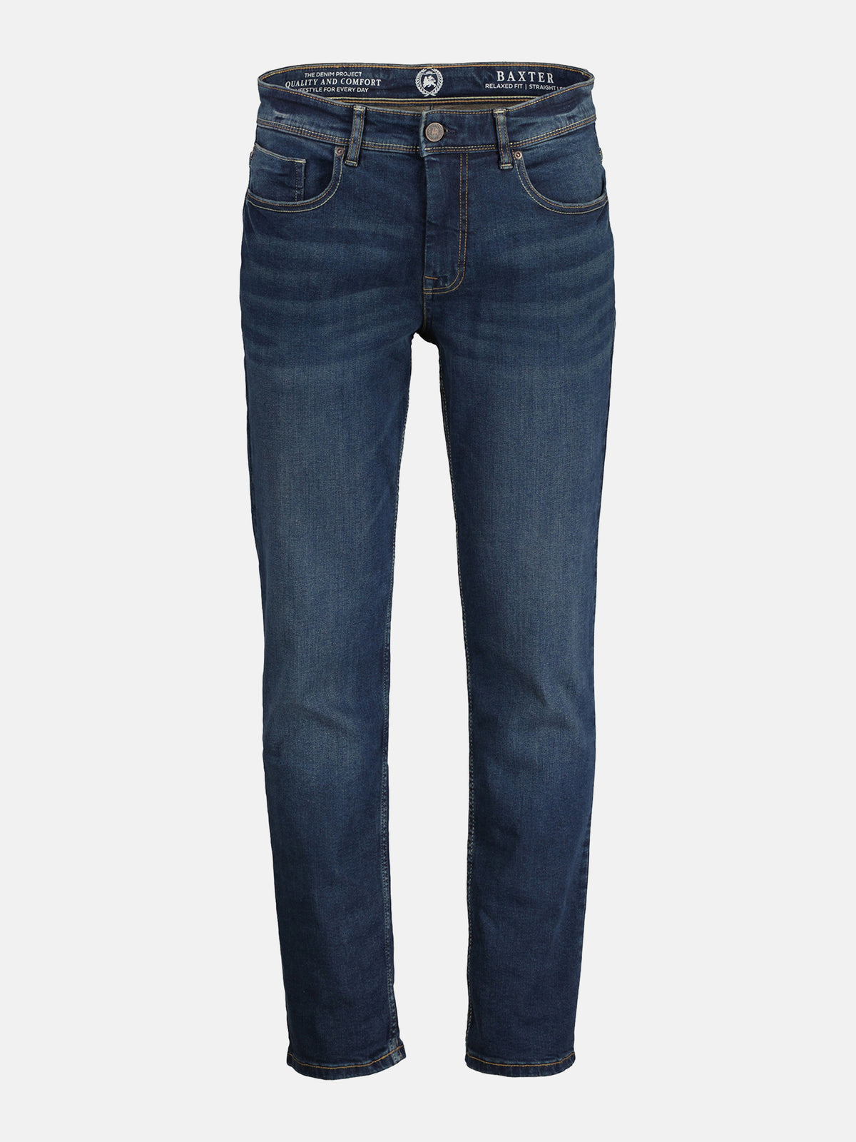 BAXTER 5-Pocket-Denim, RELAXED FIT, unifarben - LERROS