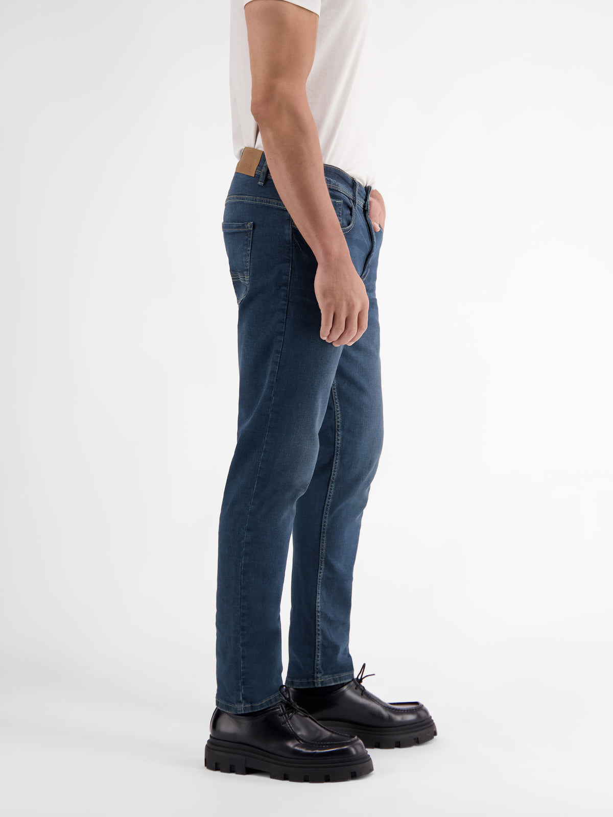 BAXTER 5-Pocket-Denim, RELAXED FIT, unifarben - LERROS