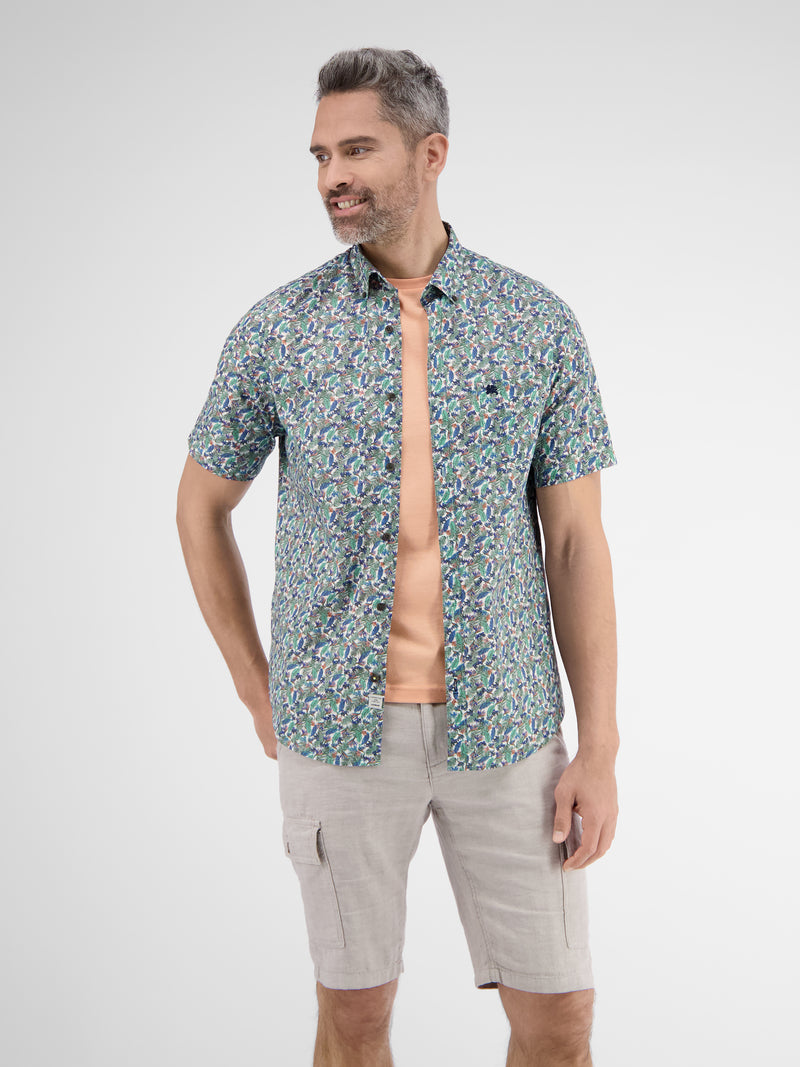 Halbarmhemd mit floralem Print - LERROS