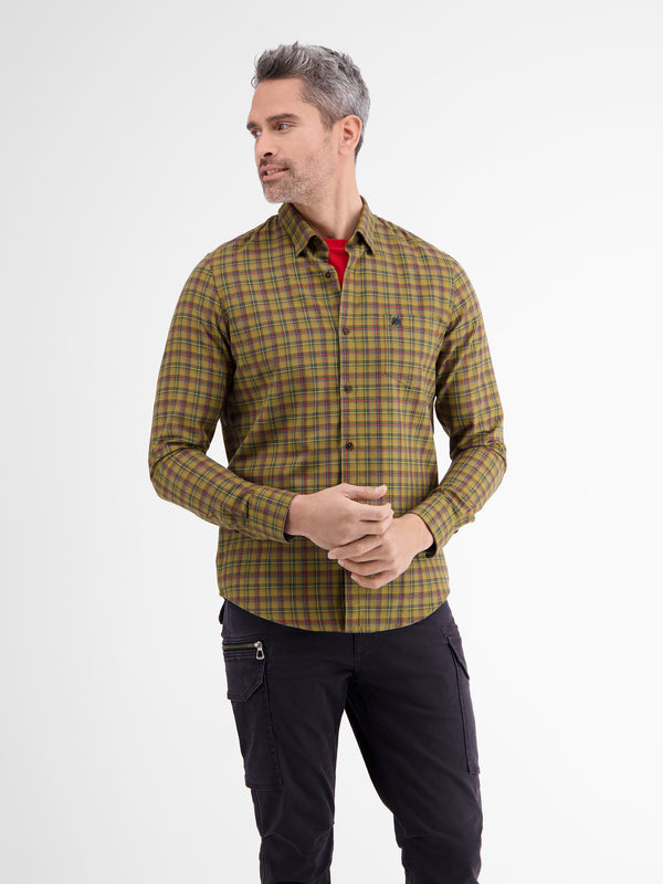 Langarmhemd , kariert, verdeckter Button-down-Kragen - LERROS