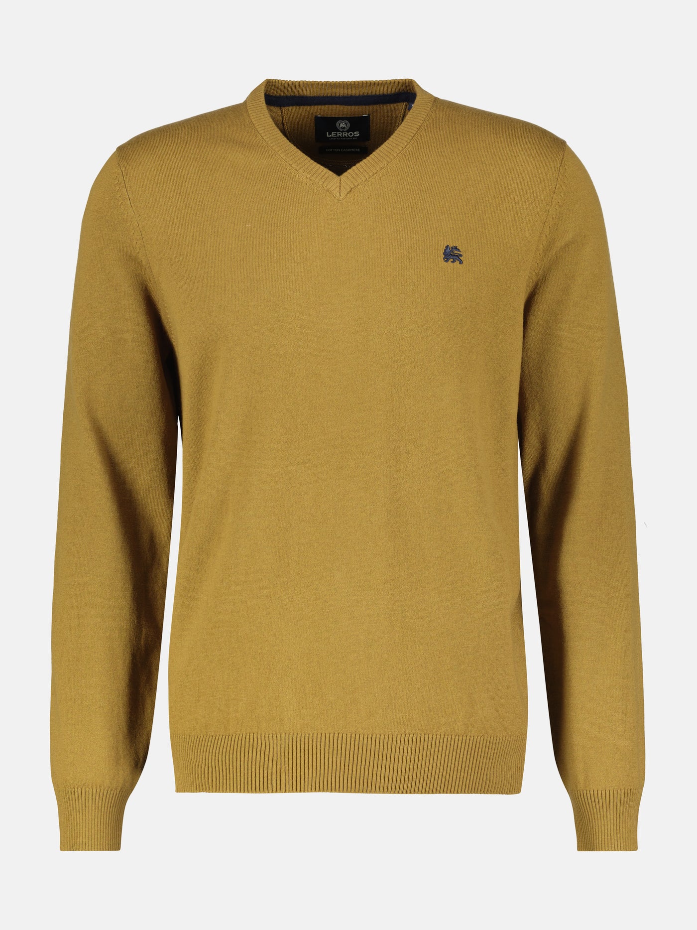 V-neck sweater with cashmere content