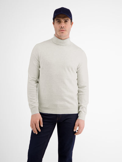 Turtleneck sweater, flat knit