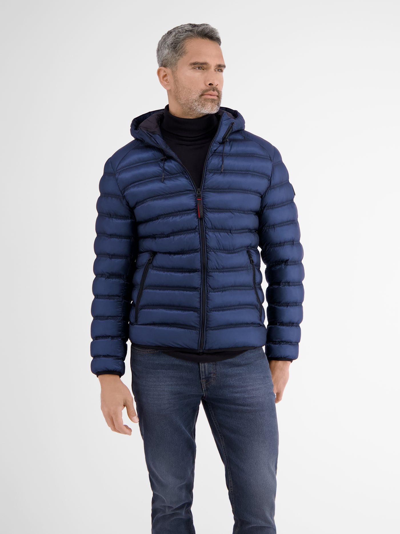 Quilted blouson with hood