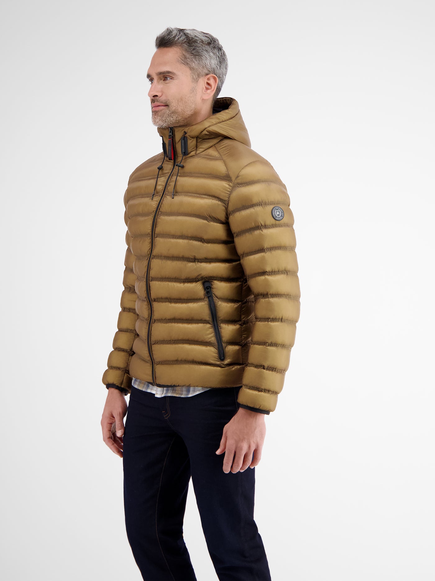 Quilted blouson with hood