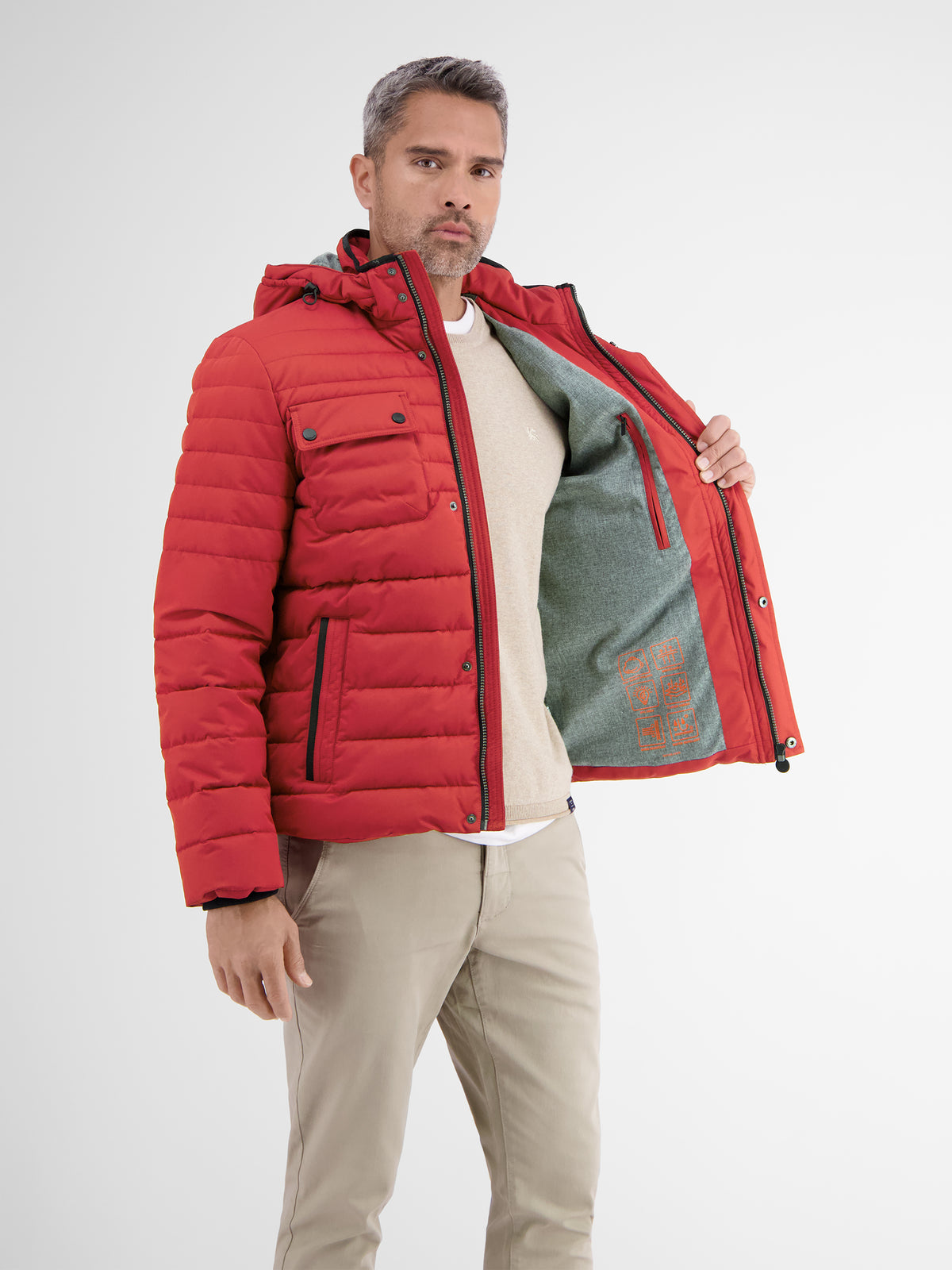 Steppjacke mit abnehmbarer Kapuze - LERROS