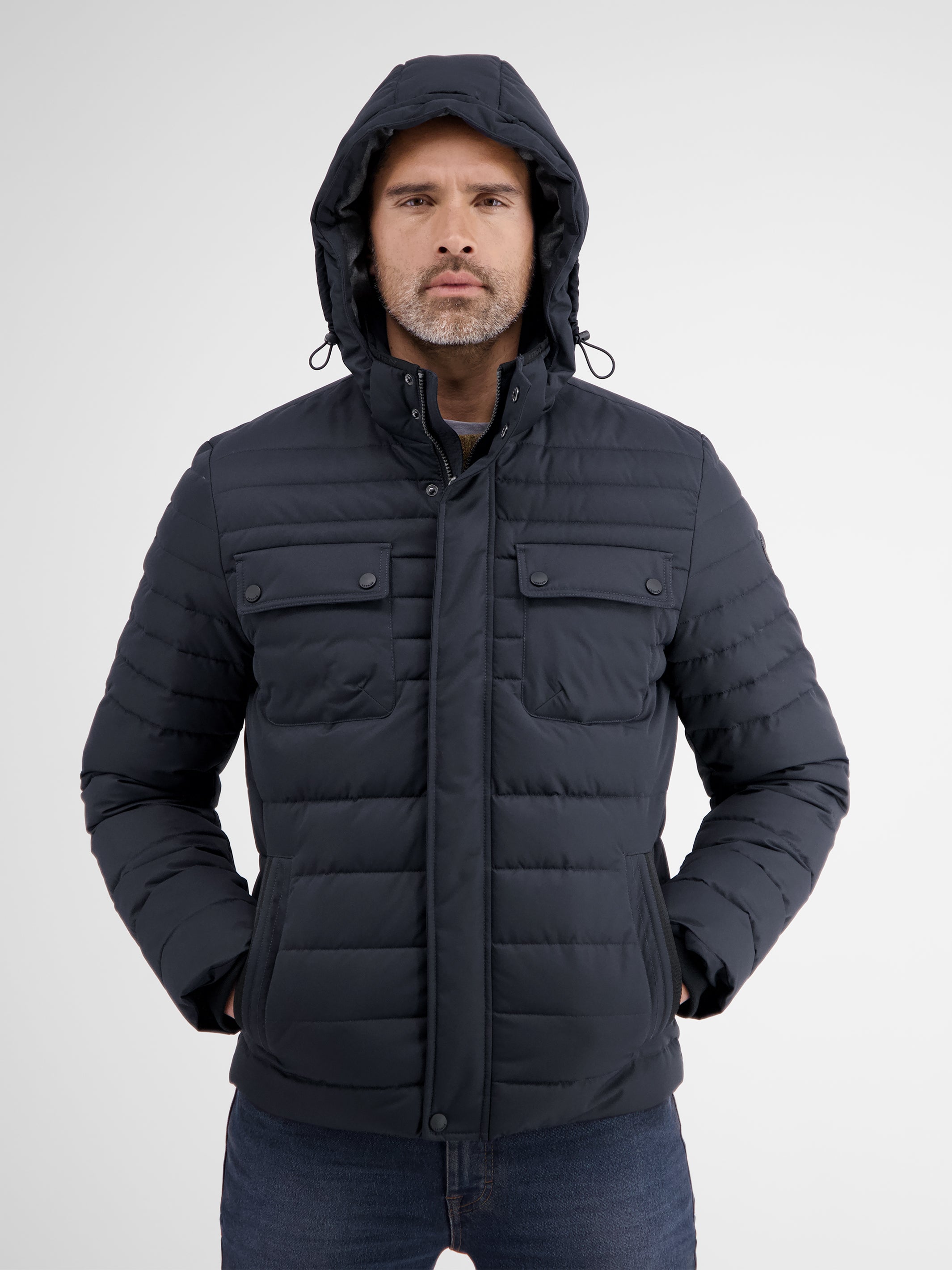 Steppjacke mit abnehmbarer Kapuze - LERROS