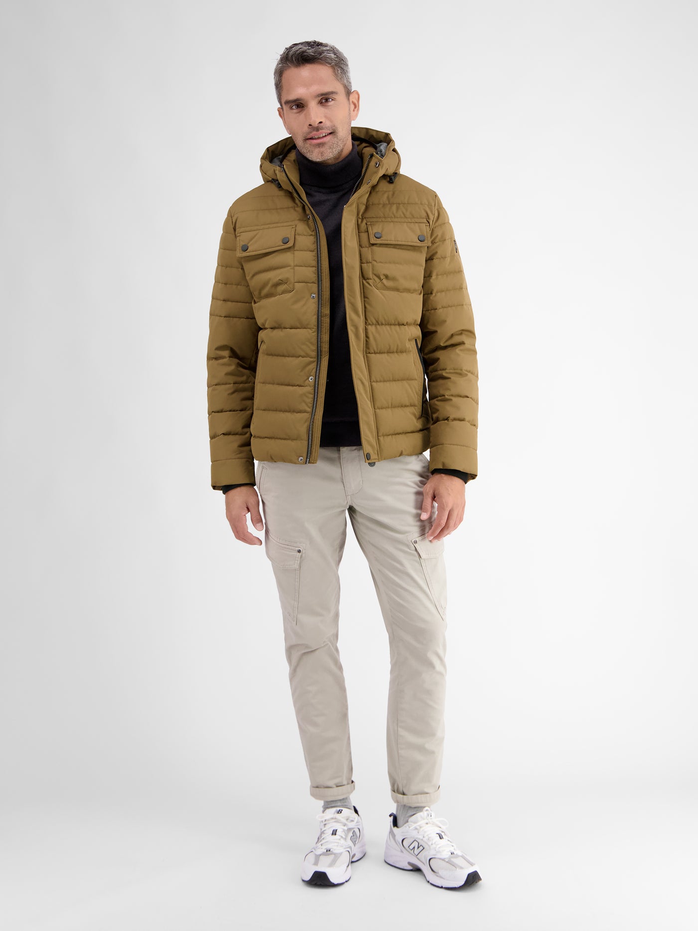 Quilted detachable with LERROS jacket hood SHOP –