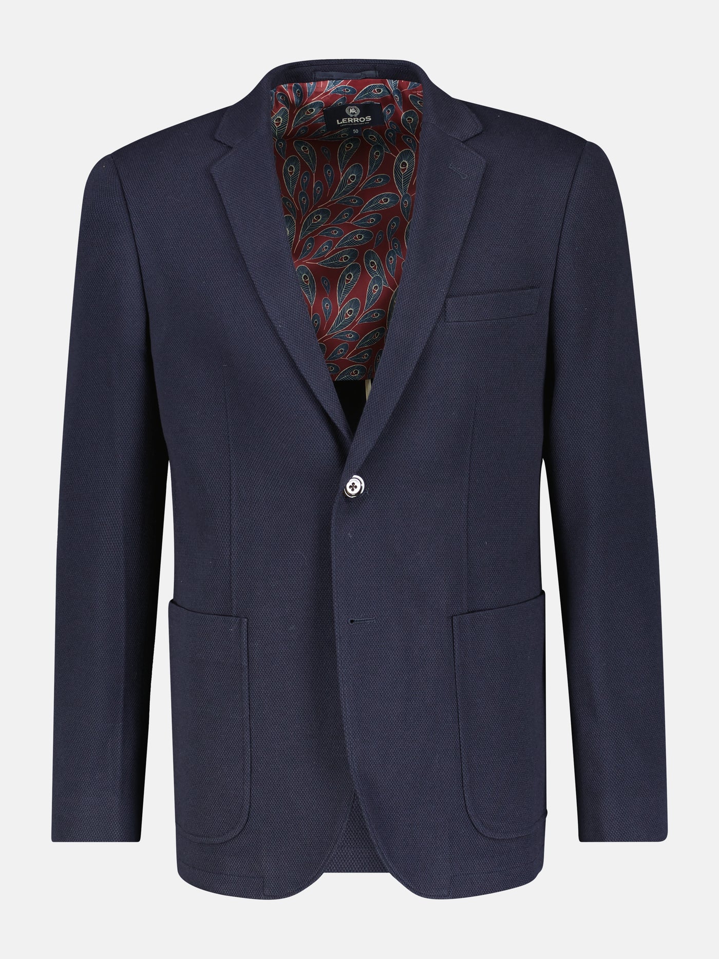 Jacket with a structured pattern. plain colors