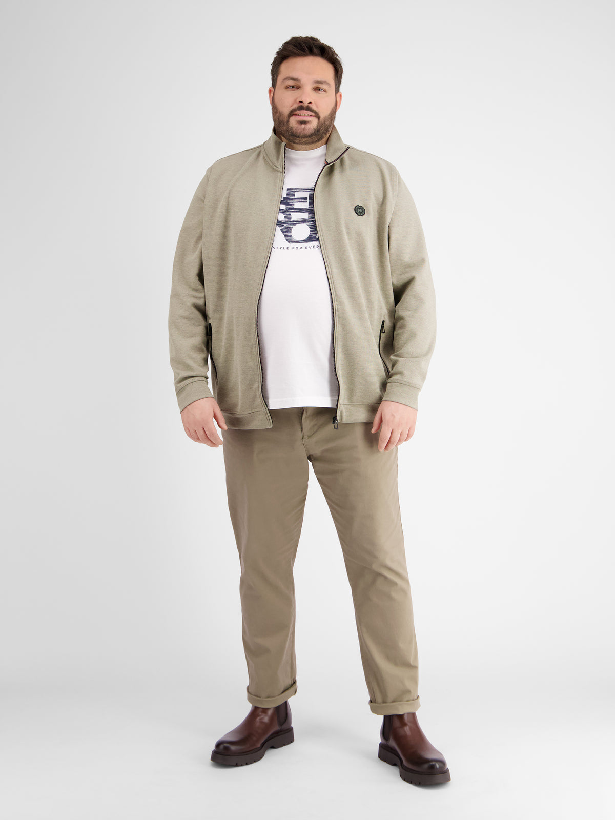 Sweatjacke in Strukturqualität - LERROS