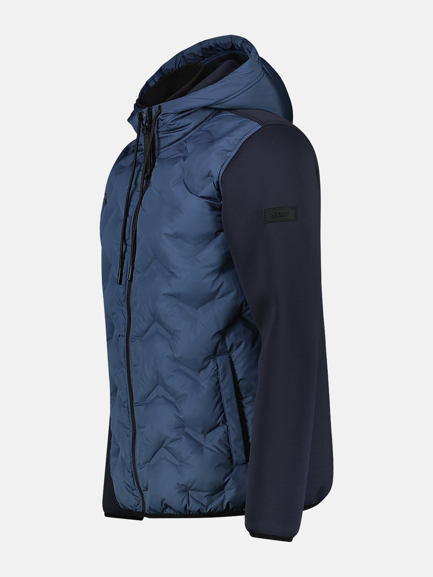 Sweat jacket with nylon front