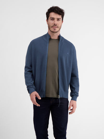Cardigan with stand-up collar