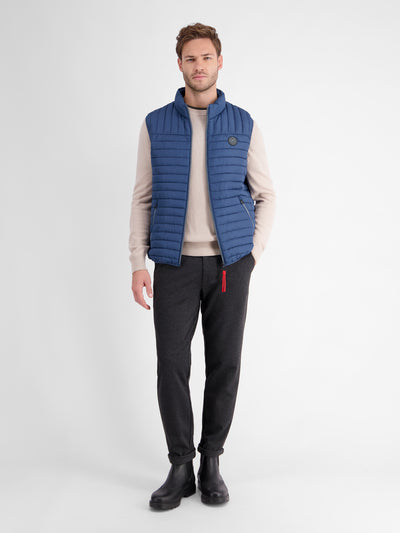 Lightweight quilted vest with stand-up collar