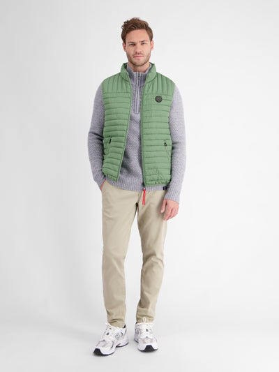 Lightweight quilted vest with stand-up collar