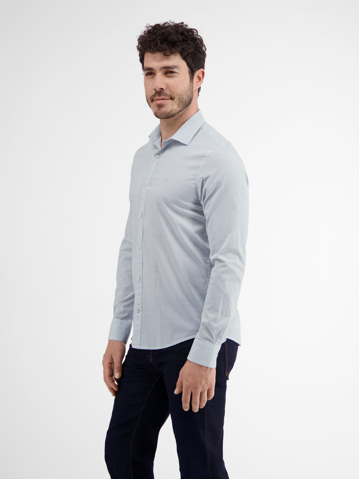 Langarmhemd mit Minimal-Print - LERROS