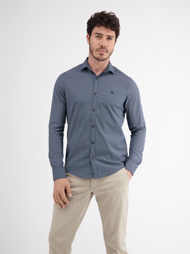 Langarmhemd mit Minimal-Print - LERROS