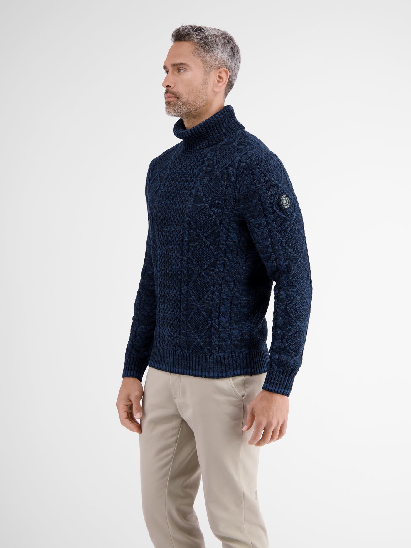 Jacquard turtleneck sweater