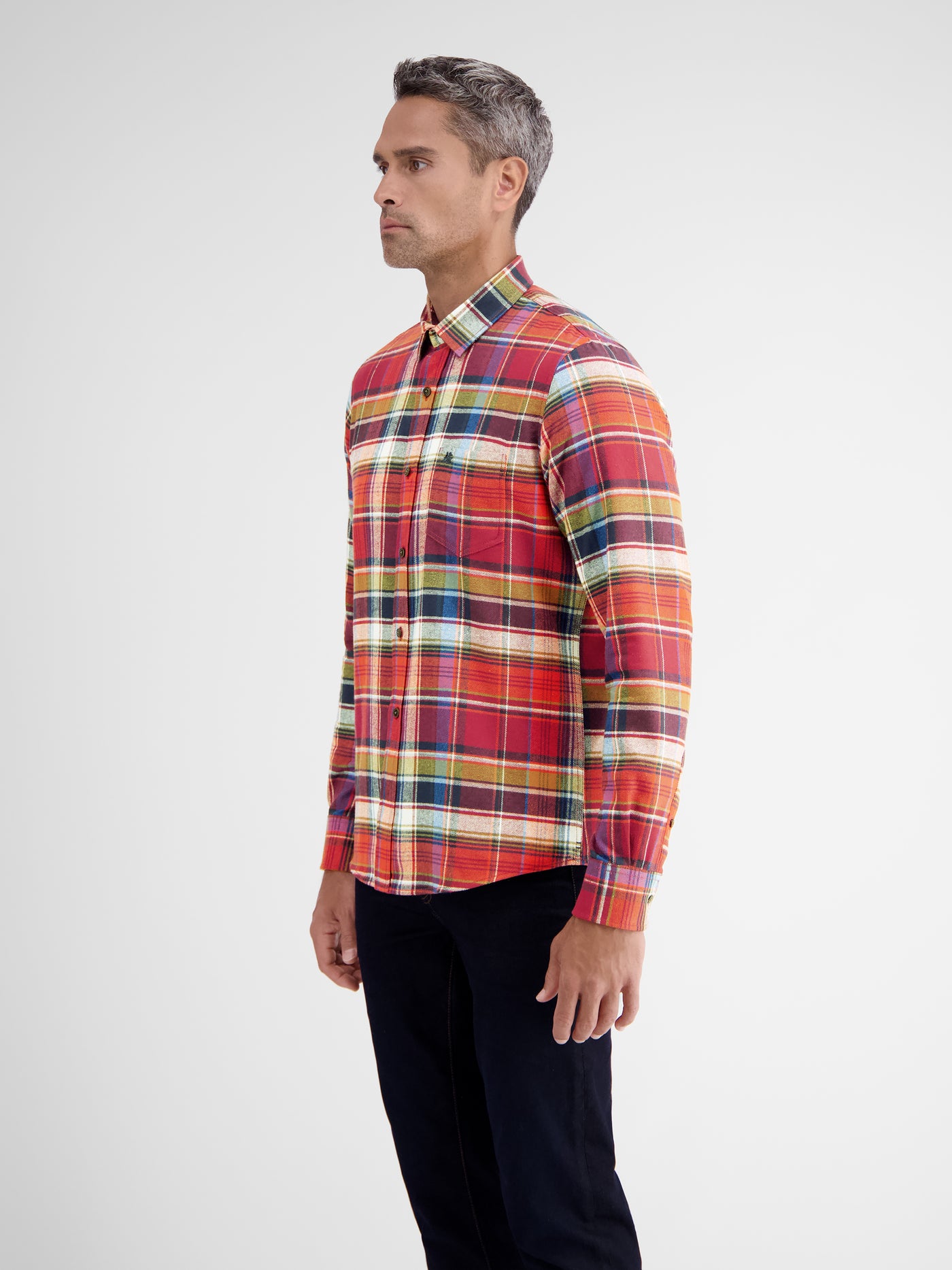 Flannel shirt in robust twill quality