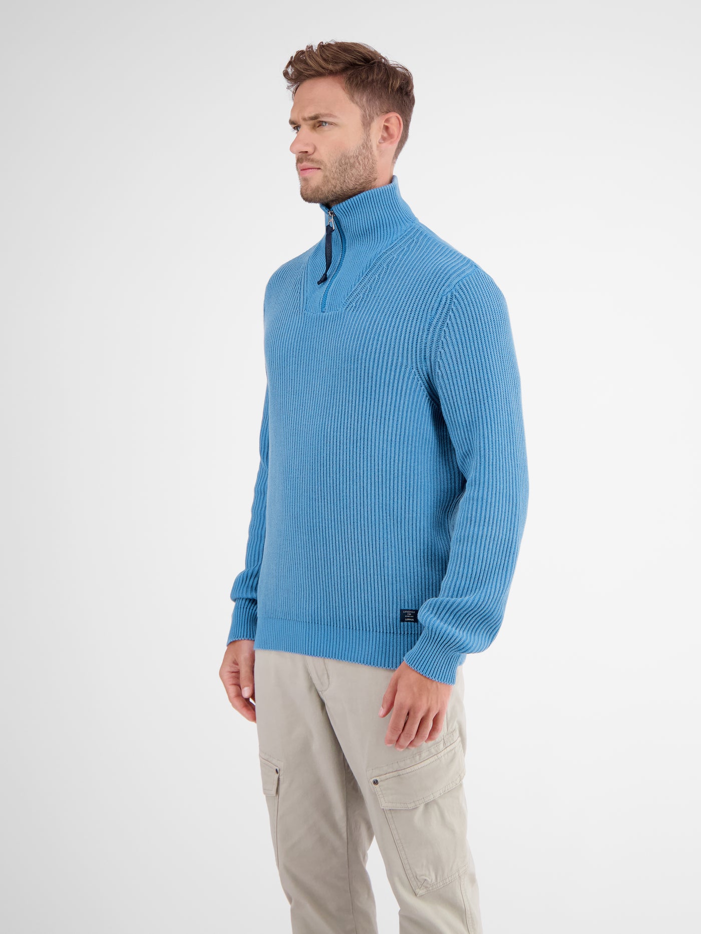 Knitted sweater in Troyer style