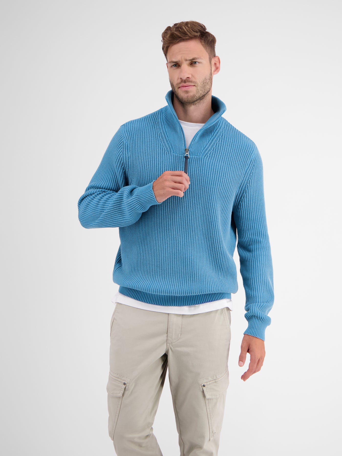 Knitted sweater in Troyer style