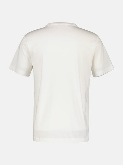 Unifarbenes T-Shirt für Herren mit Brustprint