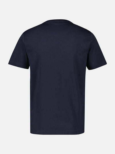 Effen T-shirt voor heren met print op de borst