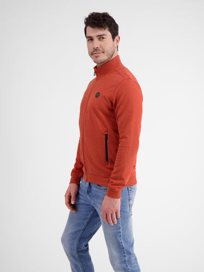 Sweat jacket with stand-up collar for men