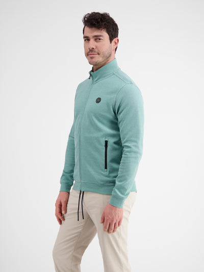 Sweat jacket with stand-up collar for men