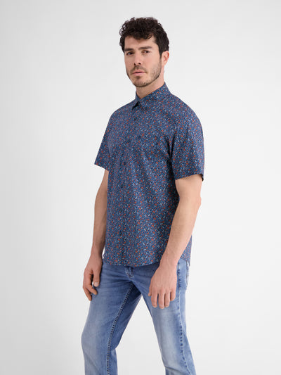 Short-sleeved shirt for men with floral print