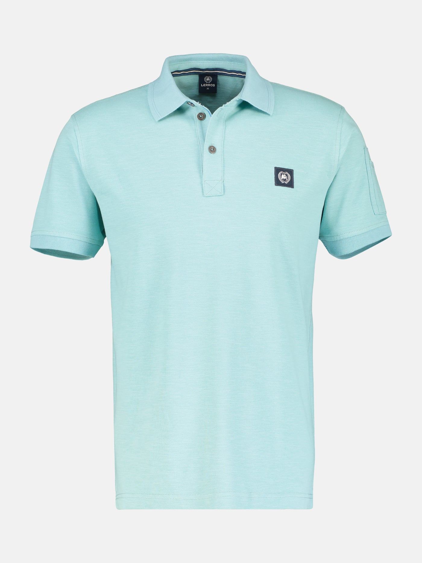 Plain-colored washed polo shirt with a stretch effect