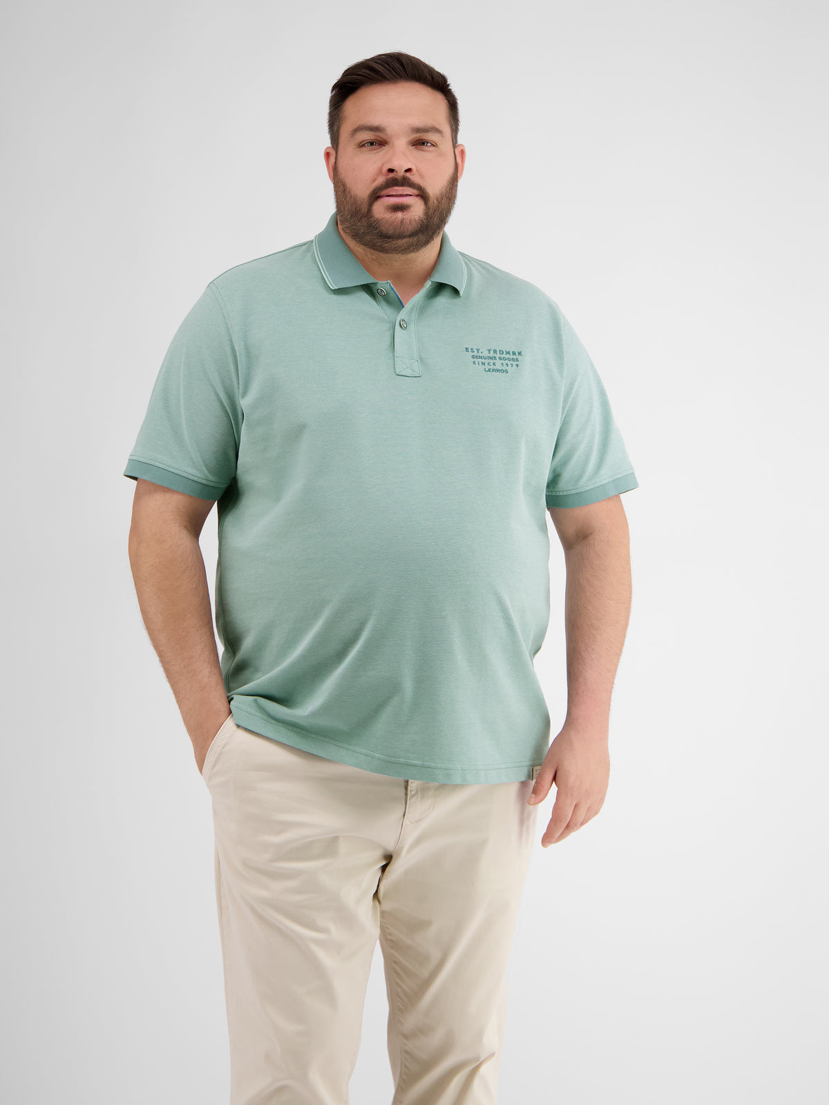 Poloshirt in Melange Optik - LERROS