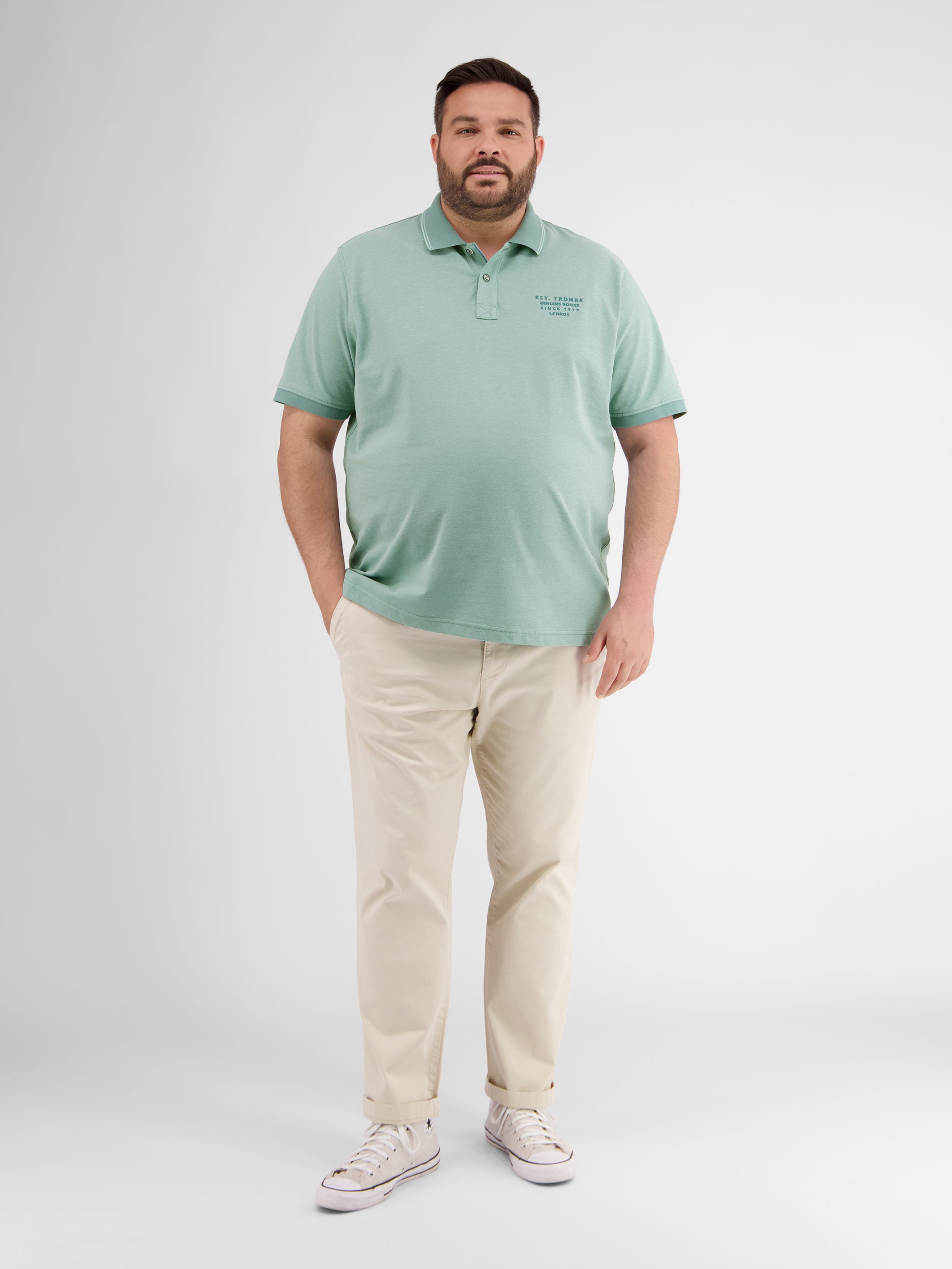 Poloshirt in Melange Optik - LERROS