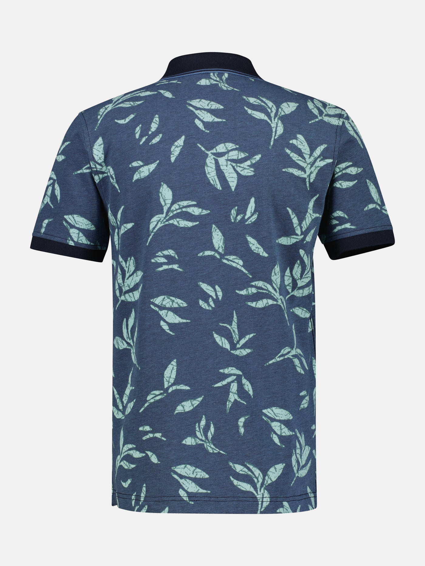 Polo shirt with floral print and contrasting details