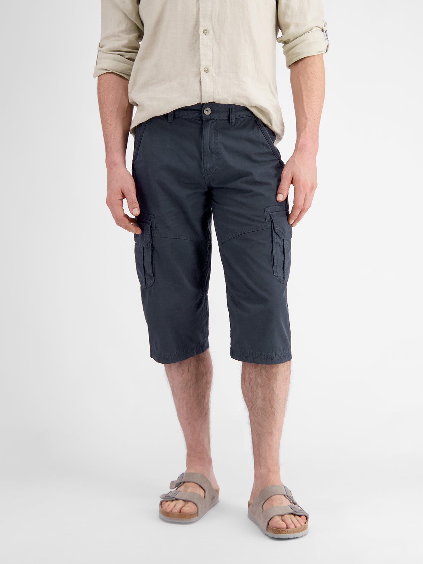 Long cargo Bermuda shorts with patch pockets