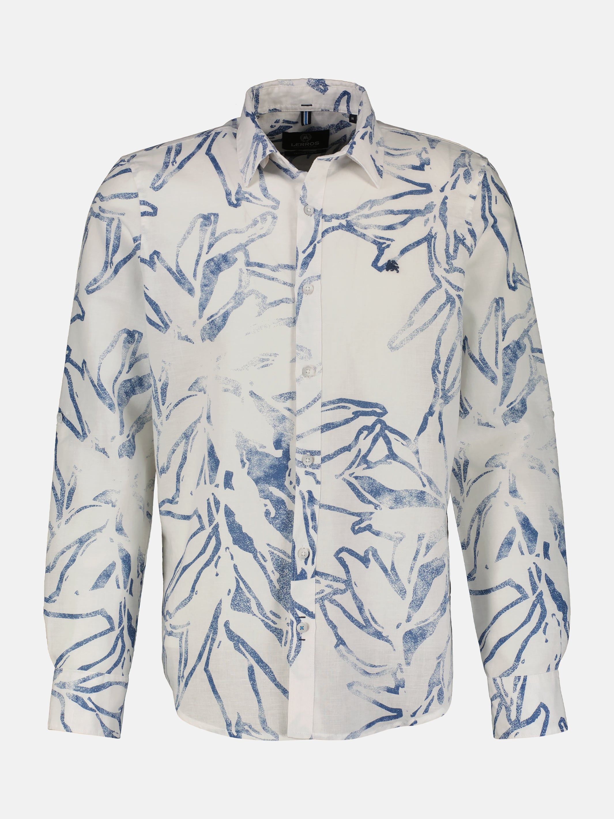 Herren Langarmhemd mit sommerlichem Print - LERROS
