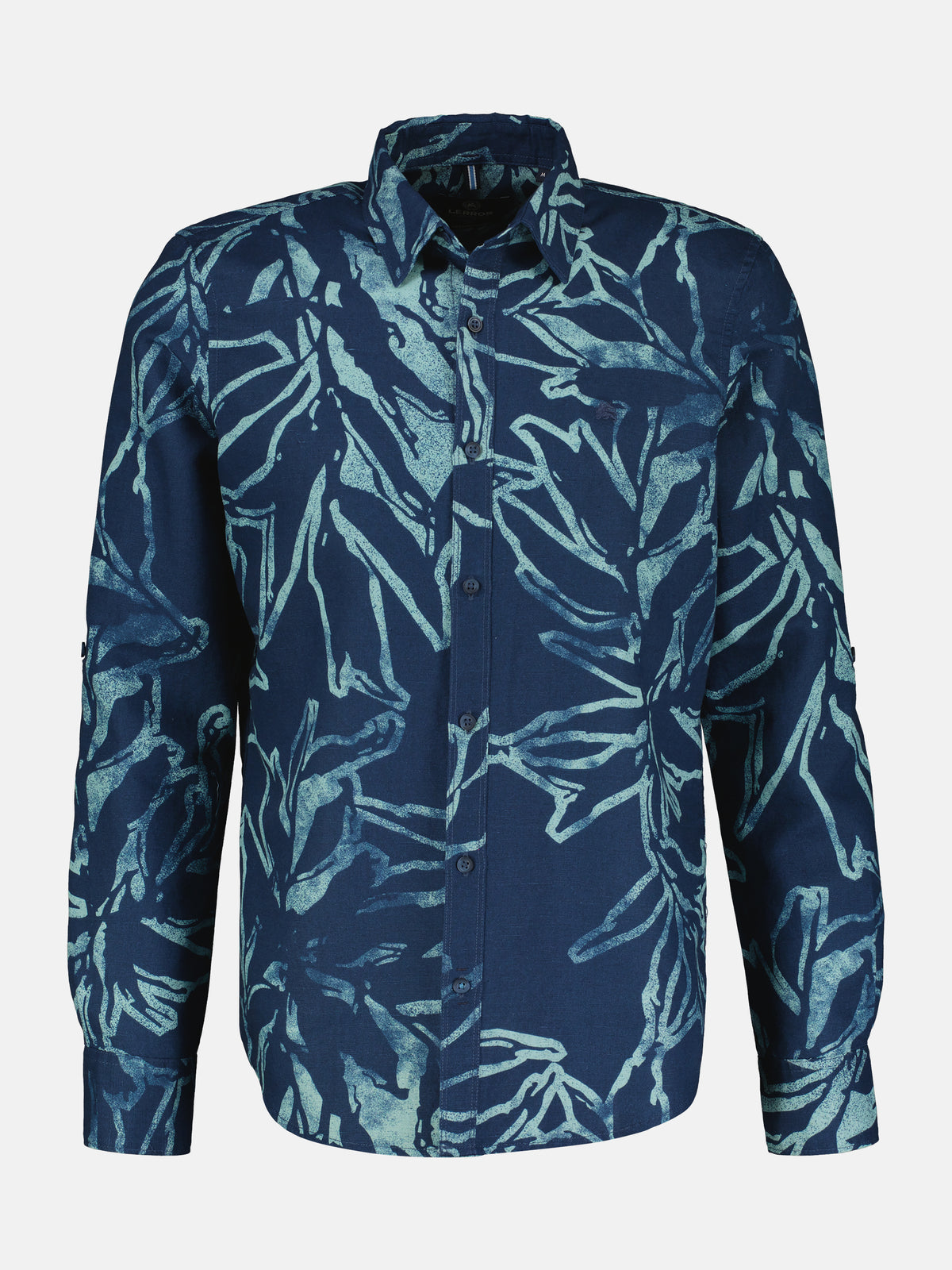Herren Langarmhemd mit sommerlichem Print - LERROS