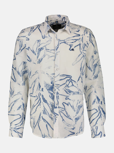 Summery, light long-sleeved shirt with a floral print