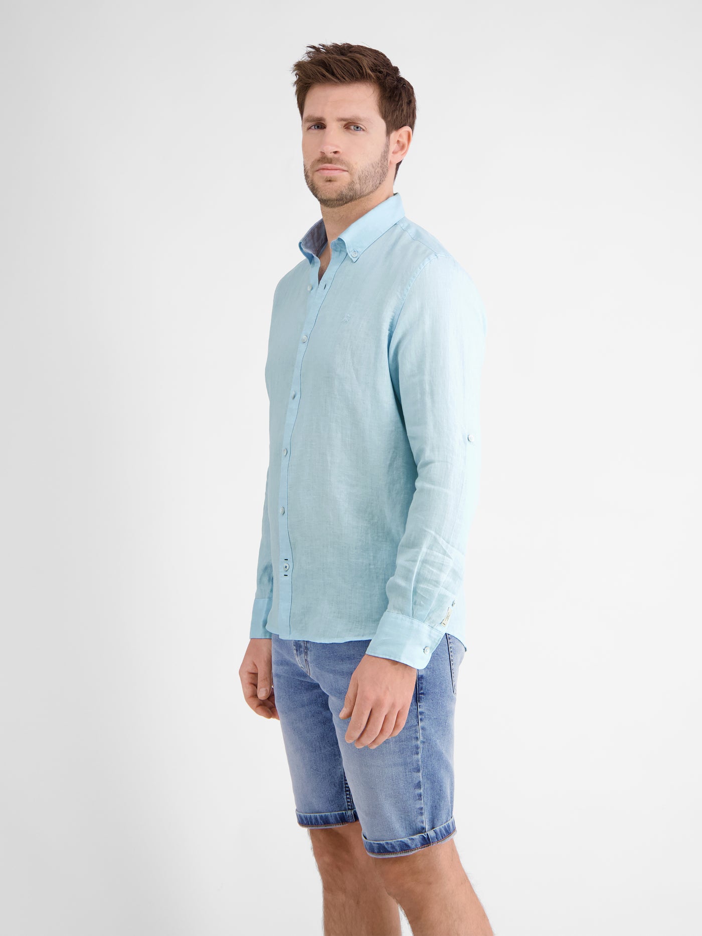 Men's casual linen shirt, long sleeves
